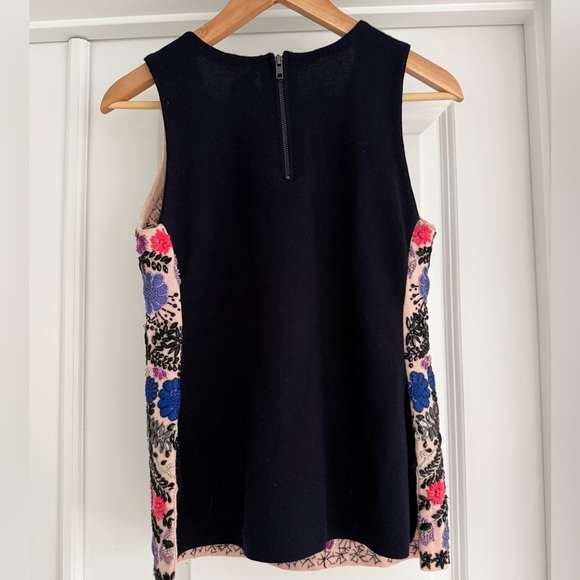 J.Crew Collection Floral Beaded Sleeveless Top - Picture 2 of 4